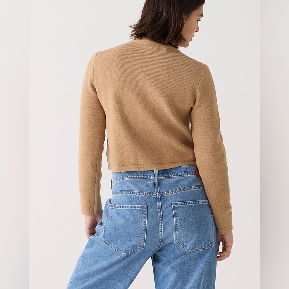 J. Crew Camel Knit Button-Front Cardigan - Picture 4 of 6